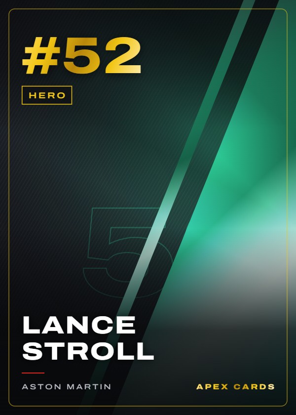 #52 Lance Stroll — Hero — F1 Turbo Attax 2025
