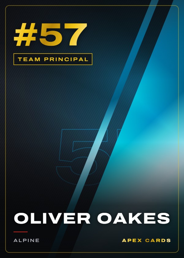 #57 Oliver Oakes — Team Principal — F1 Turbo Attax 2025