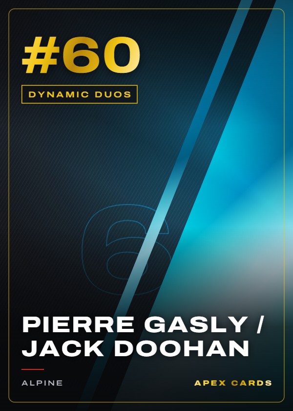 #60 Pierre Gasly / Jack Doohan — Dynamic Duos — F1 Turbo Attax 2025
