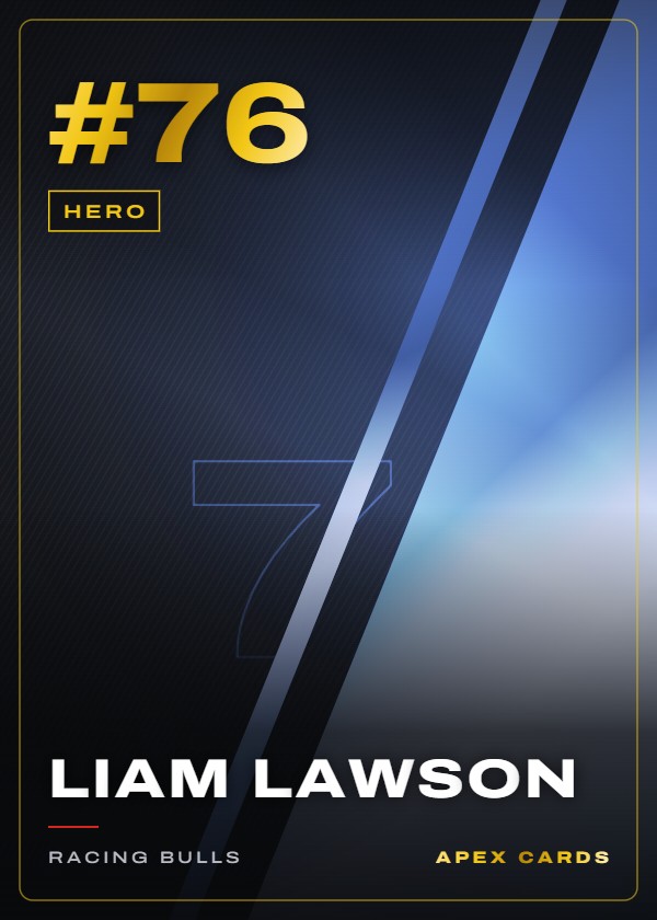 #76 Liam Lawson — Hero — F1 Turbo Attax 2025