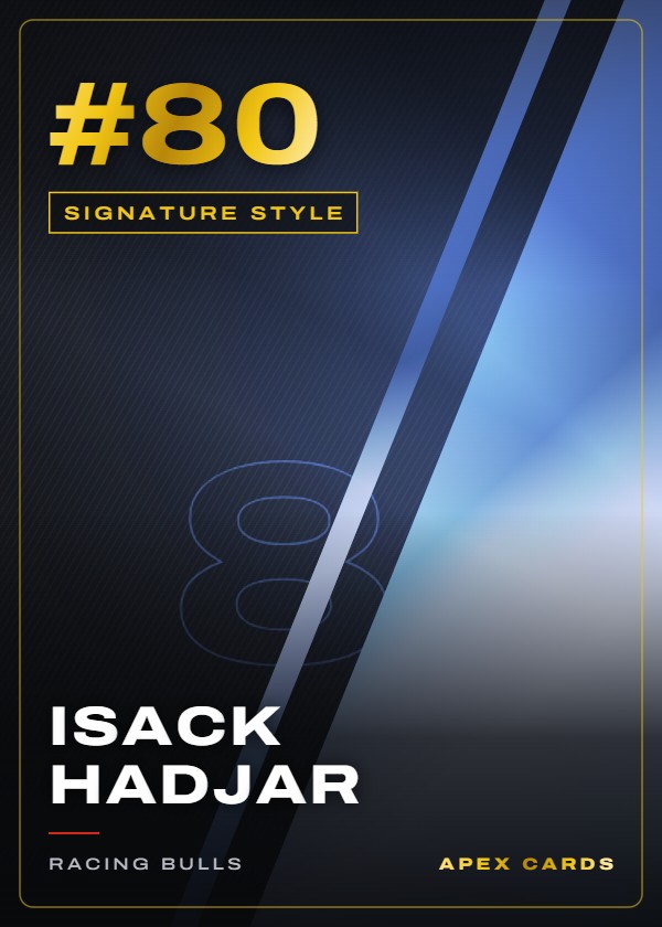 #80 Isack Hadjar — Signature Style — F1 Turbo Attax 2025