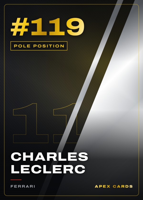 #119 Charles Leclerc — Pole Position — F1 Turbo Attax 2025