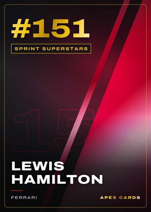 #151 Lewis Hamilton — Sprint Superstars — F1 Turbo Attax 2025