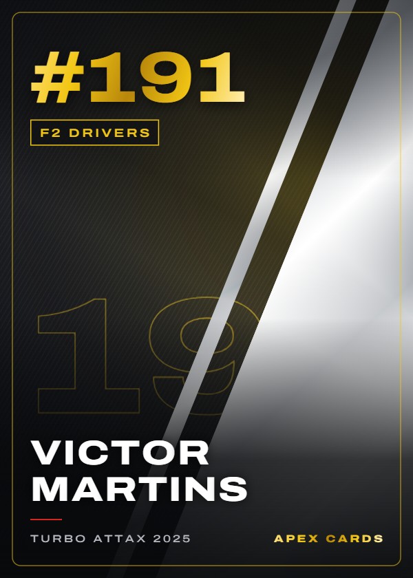 #191 Victor Martins — F2 Drivers — F1 Turbo Attax 2025
