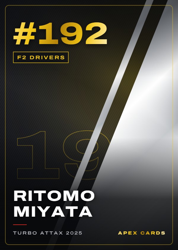 #192 Ritomo Miyata — F2 Drivers — F1 Turbo Attax 2025