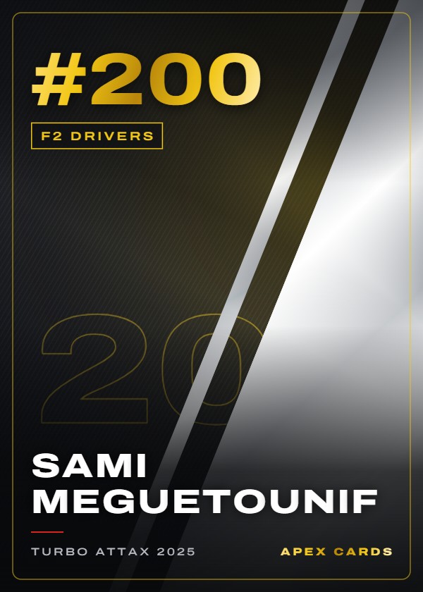 #200 Sami Meguetounif — F2 Drivers — F1 Turbo Attax 2025