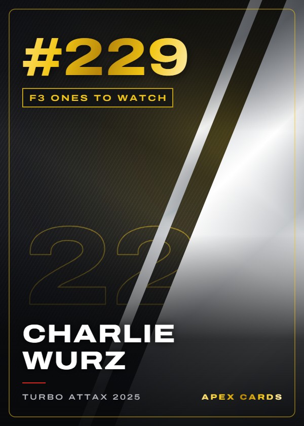 #229 Charlie Wurz — F3 Ones to Watch — F1 Turbo Attax 2025