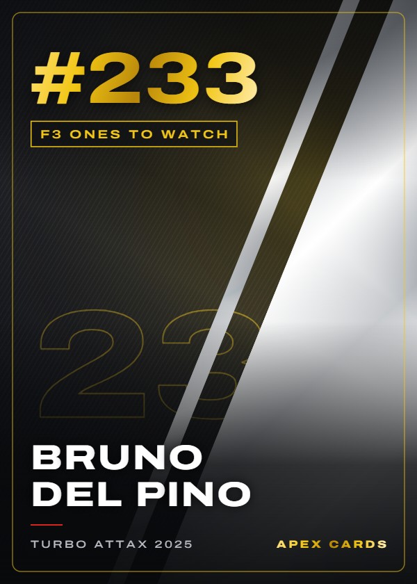 #233 Bruno Del Pino — F3 Ones to Watch — F1 Turbo Attax 2025