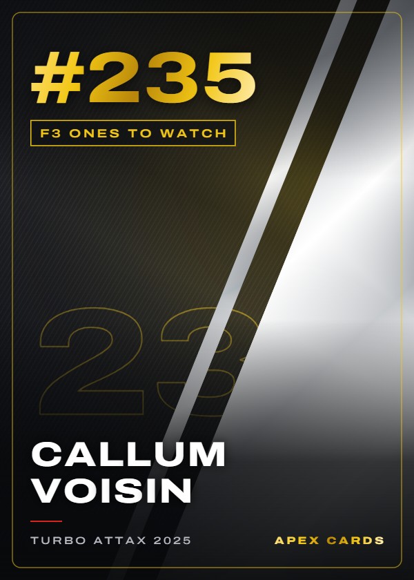 #235 Callum Voisin — F3 Ones to Watch — F1 Turbo Attax 2025