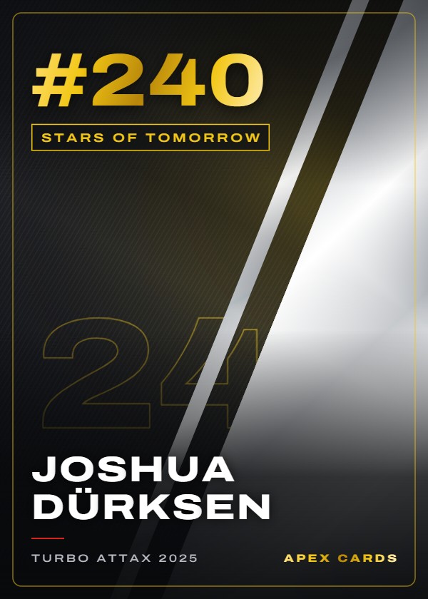 #240 Joshua Dürksen — Stars of Tomorrow — F1 Turbo Attax 2025