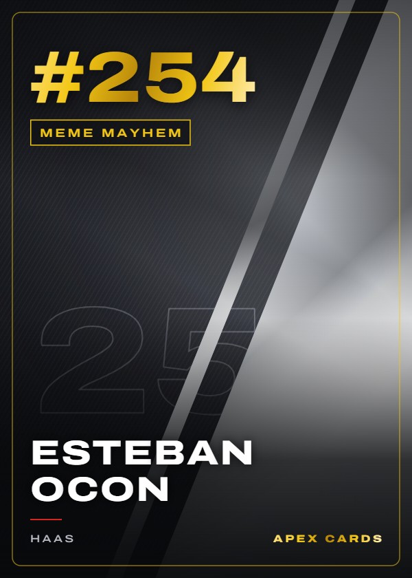 #254 Esteban Ocon — Meme Mayhem — F1 Turbo Attax 2025