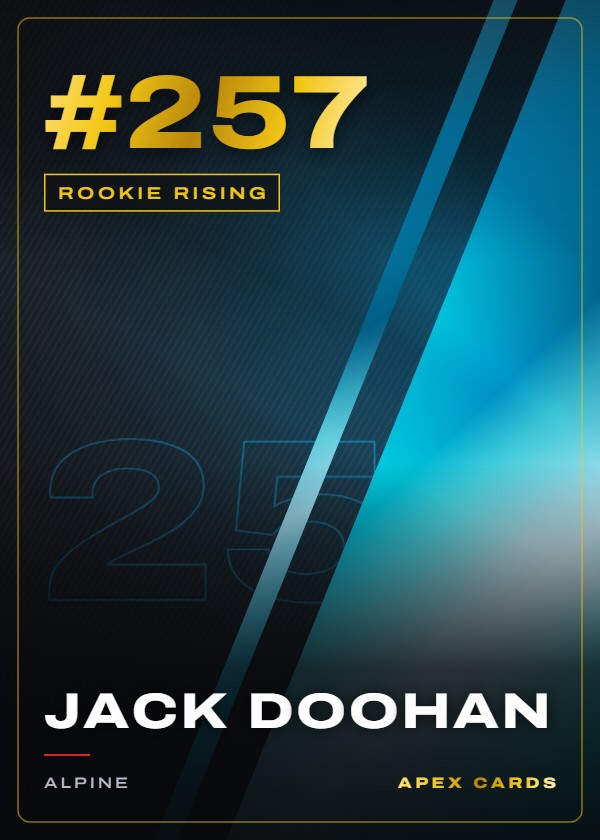 #257 Jack Doohan — Rookie Rising — F1 Turbo Attax 2025
