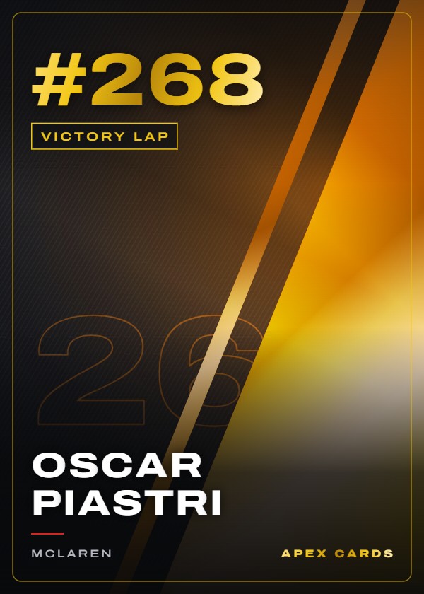 #268 Oscar Piastri — Victory Lap — F1 Turbo Attax 2025