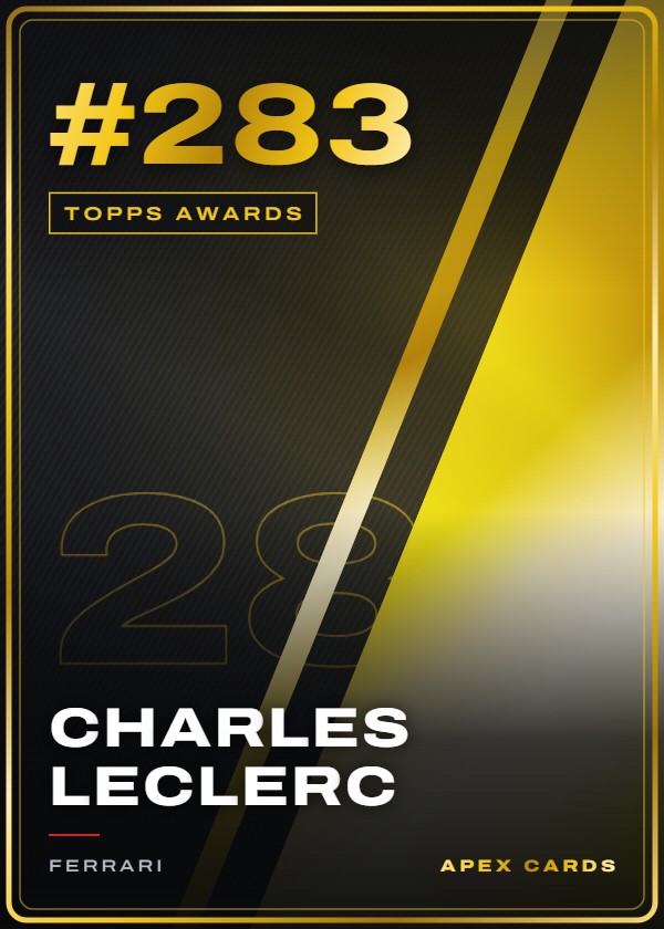 #283 Charles Leclerc — Topps Awards — F1 Turbo Attax 2025