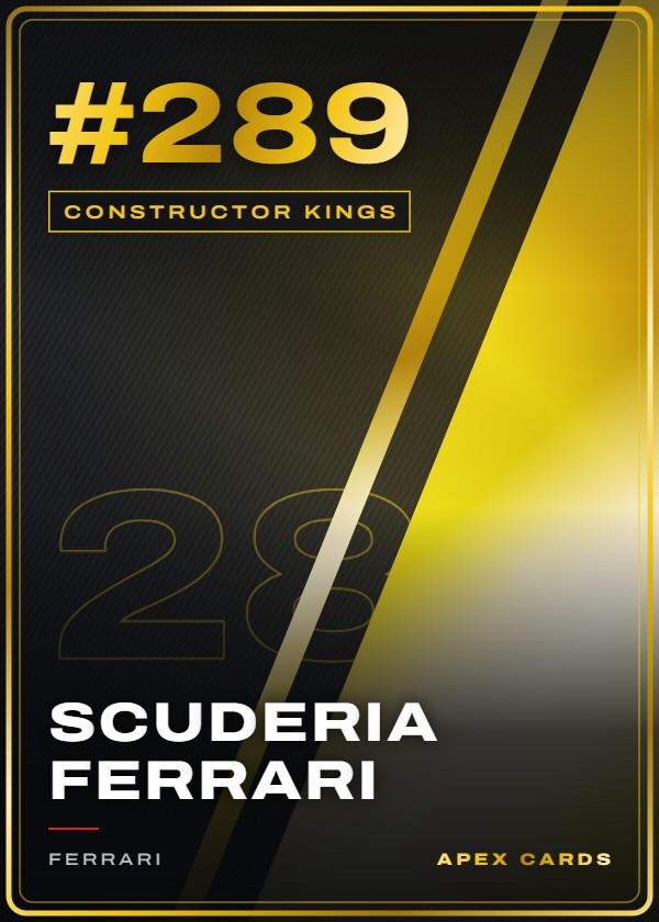 #289 Scuderia Ferrari — Constructor Kings — F1 Turbo Attax 2025