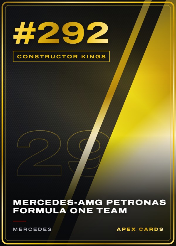 #292 Mercedes-AMG Petronas Formula One Team — Constructor Kings — F1 Turbo Attax 2025