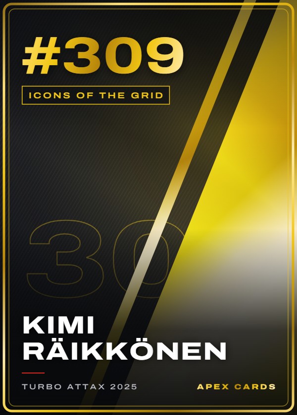 #309 Kimi Räikkönen — Icons of the Grid — F1 Turbo Attax 2025