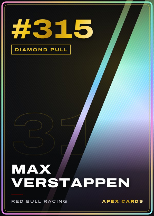 #315 Max Verstappen — Diamond Pull — F1 Turbo Attax 2025