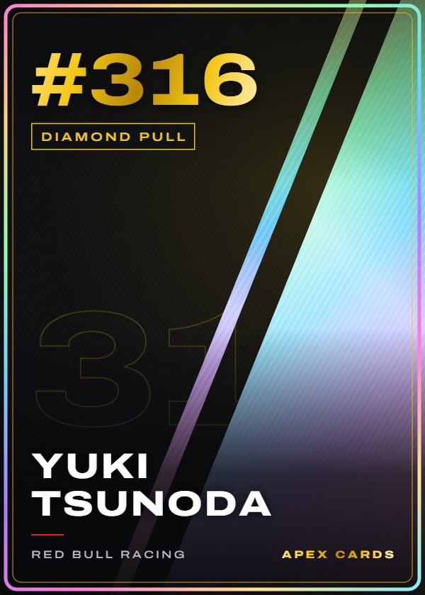 #316 Yuki Tsunoda — Diamond Pull — F1 Turbo Attax 2025