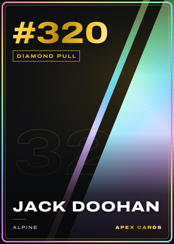 #320 Jack Doohan — Diamond Pull — F1 Turbo Attax 2025