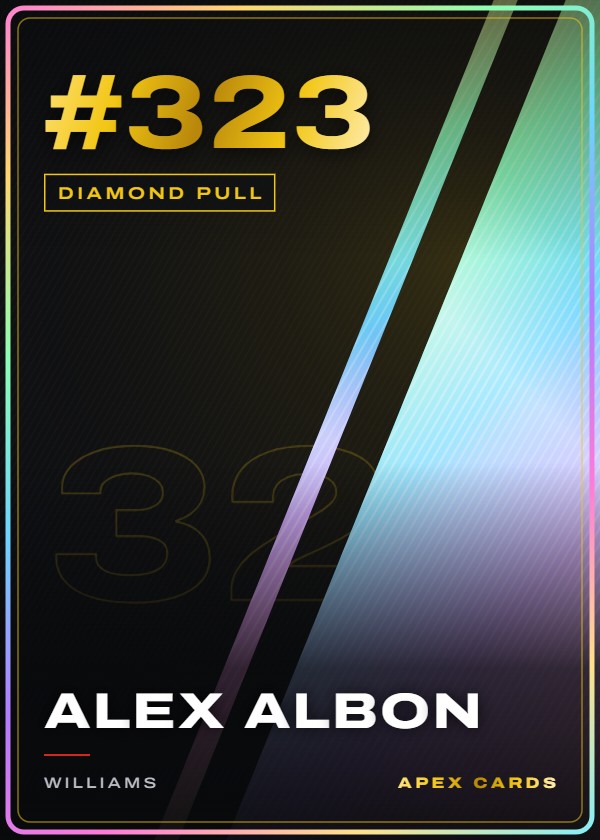 #323 Alex Albon — Diamond Pull — F1 Turbo Attax 2025