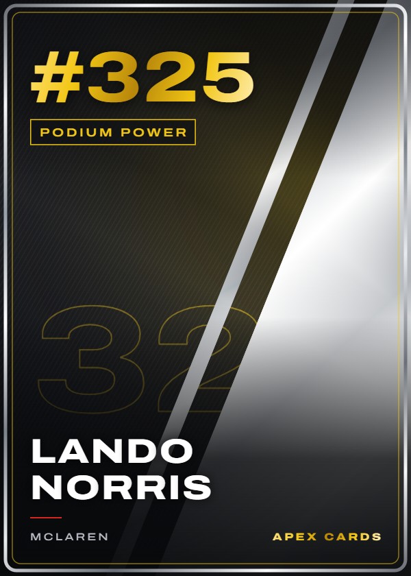 #325 Lando Norris — Podium Power — F1 Turbo Attax 2025