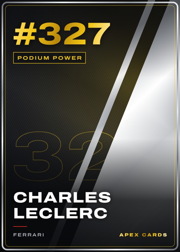 #327 Charles Leclerc — Podium Power — F1 Turbo Attax 2025