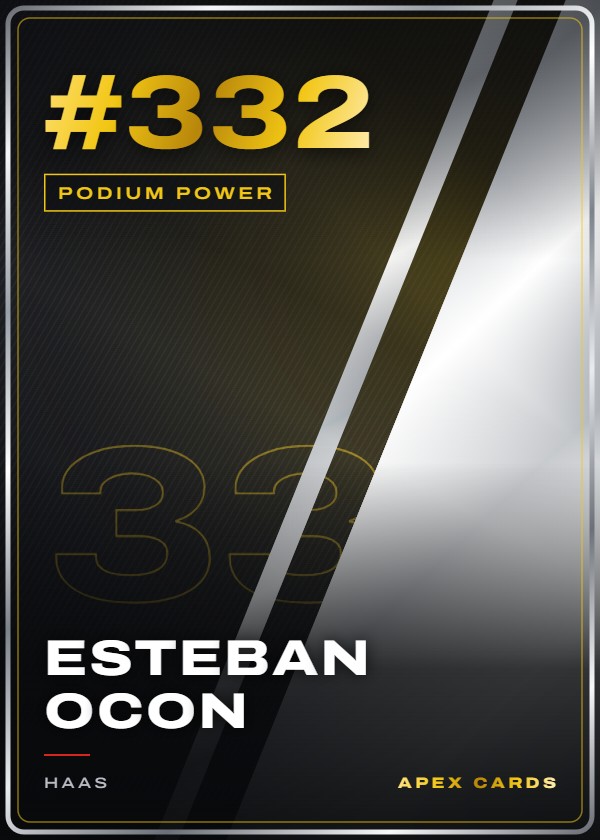 #332 Esteban Ocon — Podium Power — F1 Turbo Attax 2025