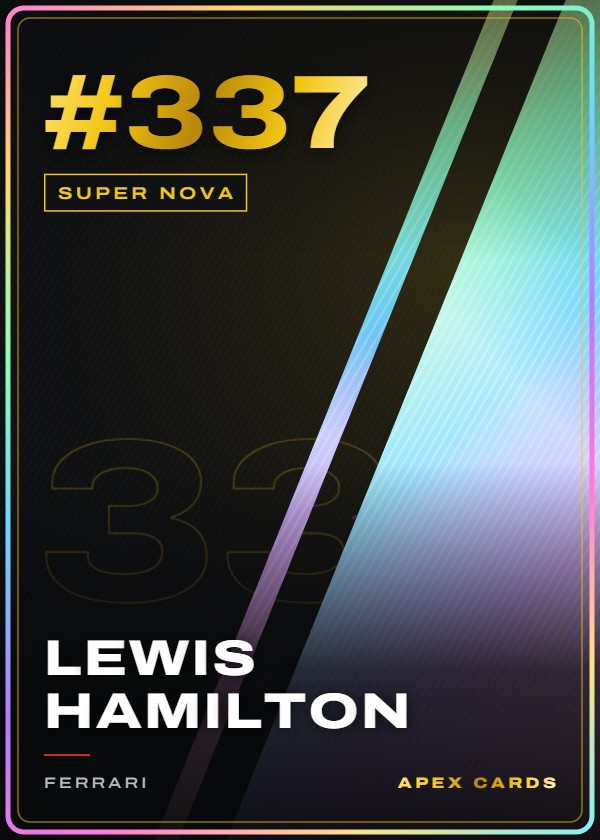 #337 Lewis Hamilton — Super Nova — F1 Turbo Attax 2025