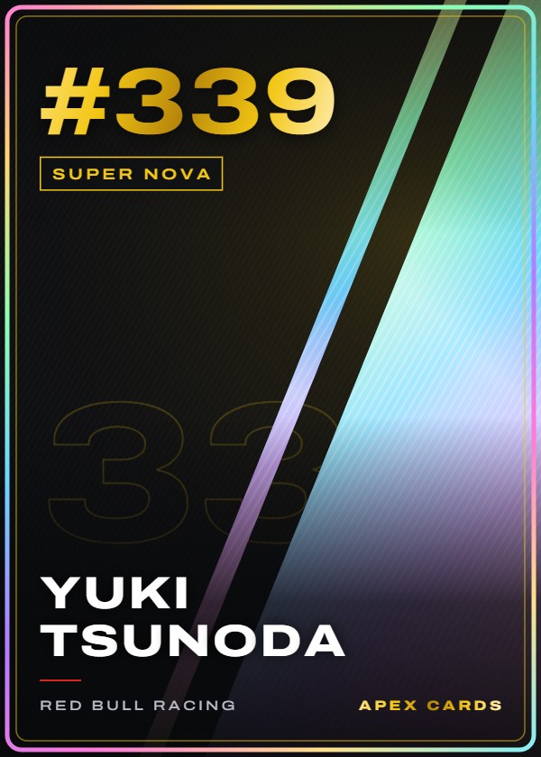 #339 Yuki Tsunoda — Super Nova — F1 Turbo Attax 2025
