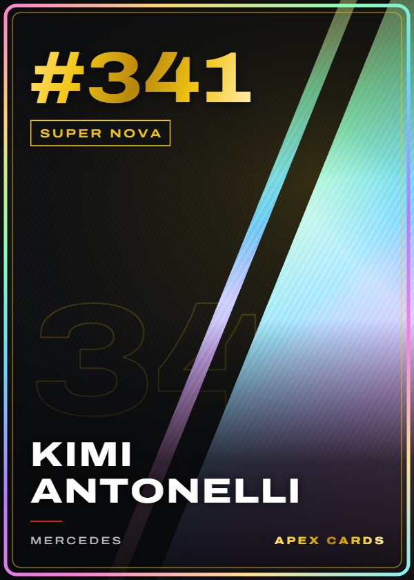 #341 Kimi Antonelli — Super Nova — F1 Turbo Attax 2025