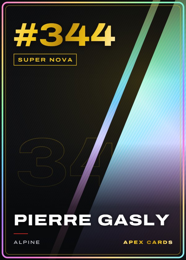 #344 Pierre Gasly — Super Nova — F1 Turbo Attax 2025