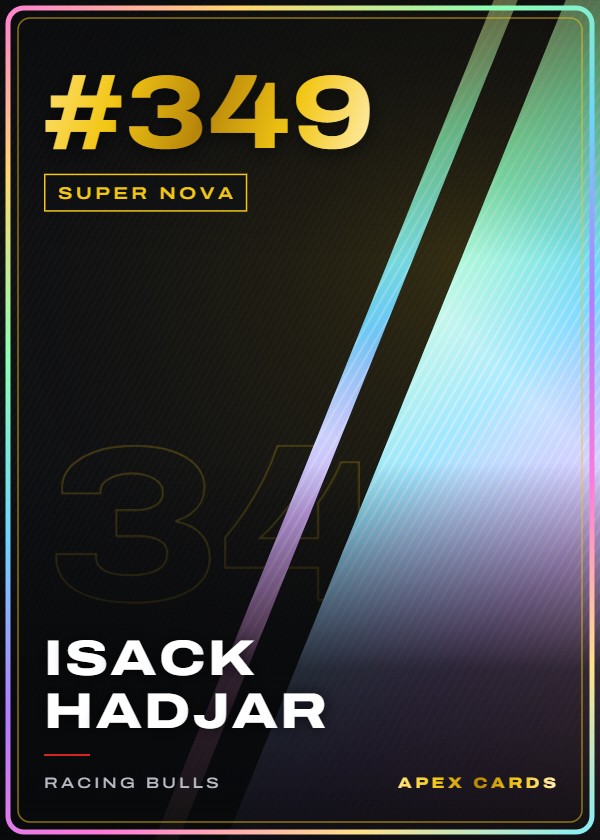 #349 Isack Hadjar — Super Nova — F1 Turbo Attax 2025