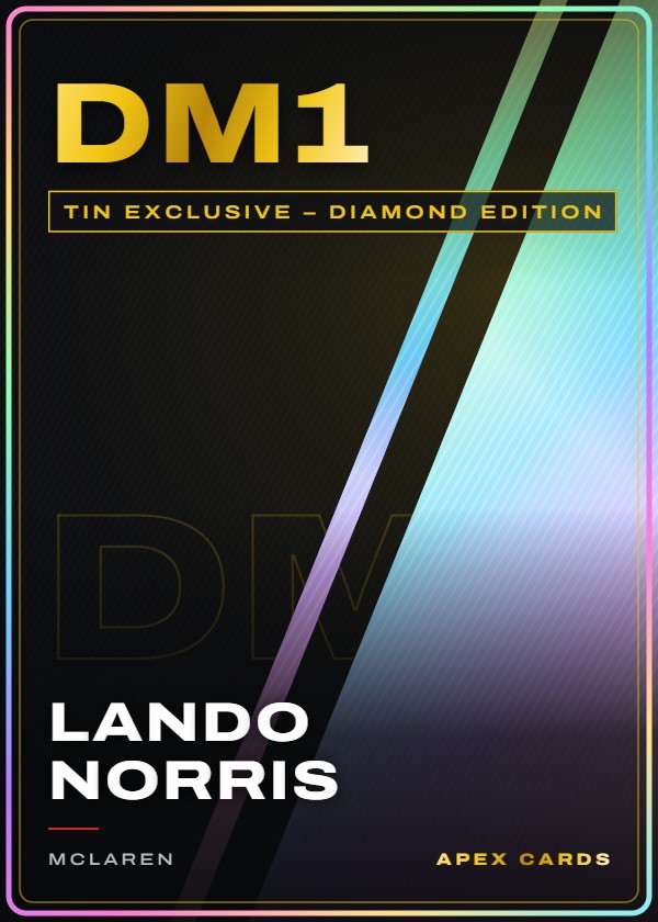 DM1 Lando Norris — Tin Exclusive – Diamond Edition — F1 Turbo Attax 2025