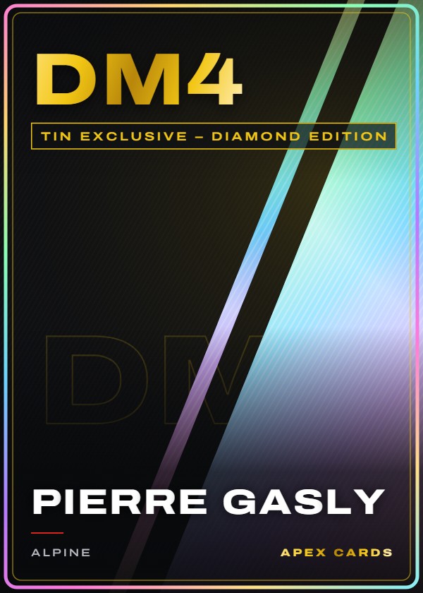 DM4 Pierre Gasly — Tin Exclusive – Diamond Edition — F1 Turbo Attax 2025