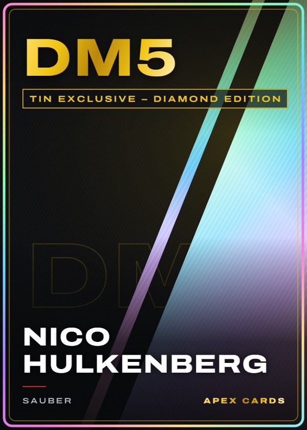 DM5 Nico Hulkenberg — Tin Exclusive – Diamond Edition — F1 Turbo Attax 2025