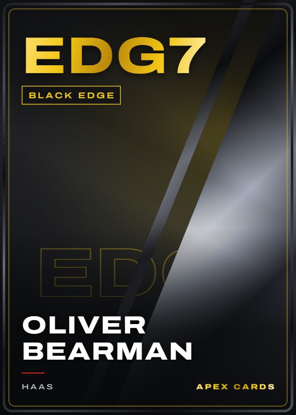 EDG7 Oliver Bearman — Black Edge — F1 Turbo Attax 2025