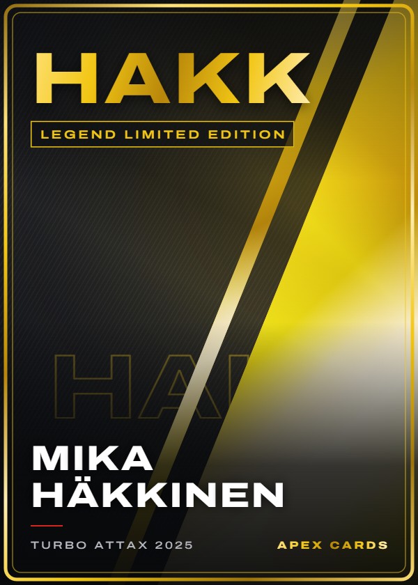 HAKK Mika Häkkinen — Legend Limited Edition — F1 Turbo Attax 2025