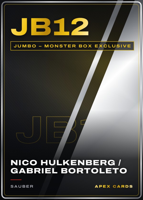 JB12 Nico Hulkenberg / Gabriel Bortoleto — Jumbo – Monster Box Exclusive — F1 Turbo Attax 2025
