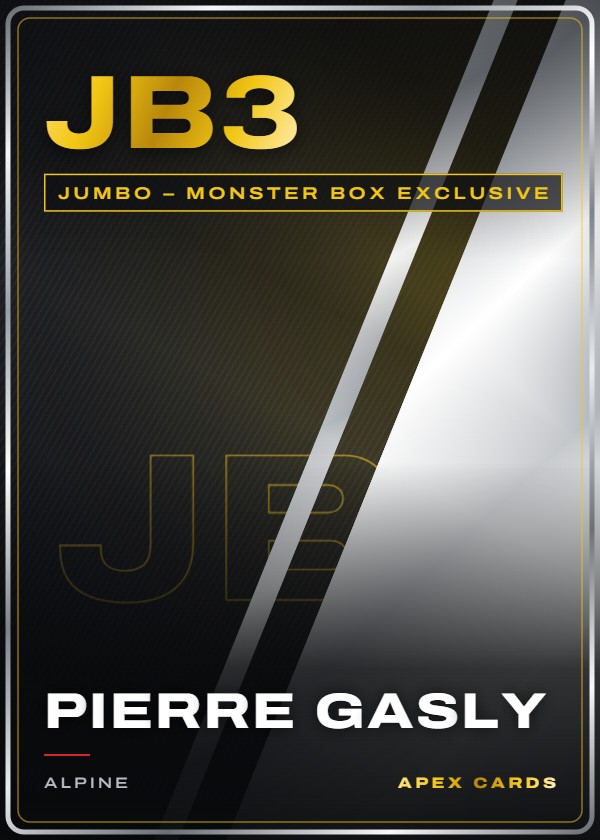 JB3 Pierre Gasly — Jumbo – Monster Box Exclusive — F1 Turbo Attax 2025