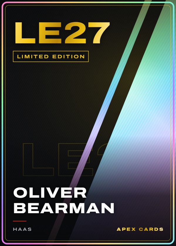 LE27 Oliver Bearman — Limited Edition — F1 Turbo Attax 2025