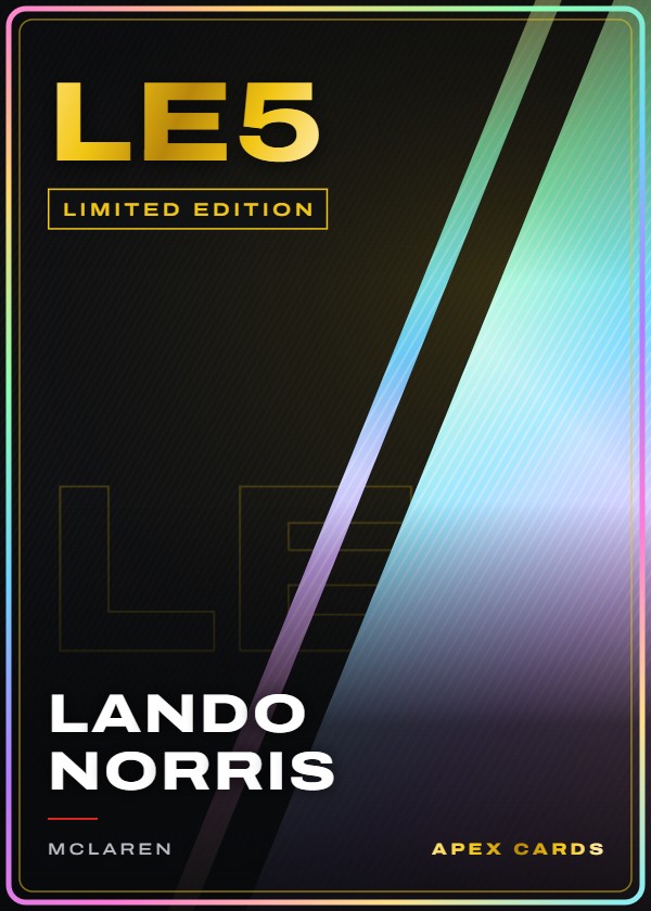 LE5 Lando Norris — Limited Edition — F1 Turbo Attax 2025