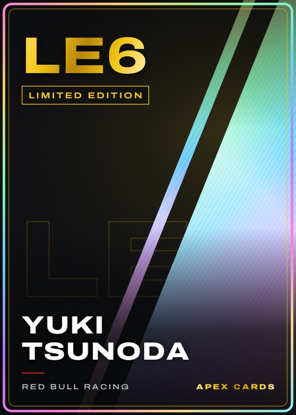 LE6 Yuki Tsunoda — Limited Edition — F1 Turbo Attax 2025
