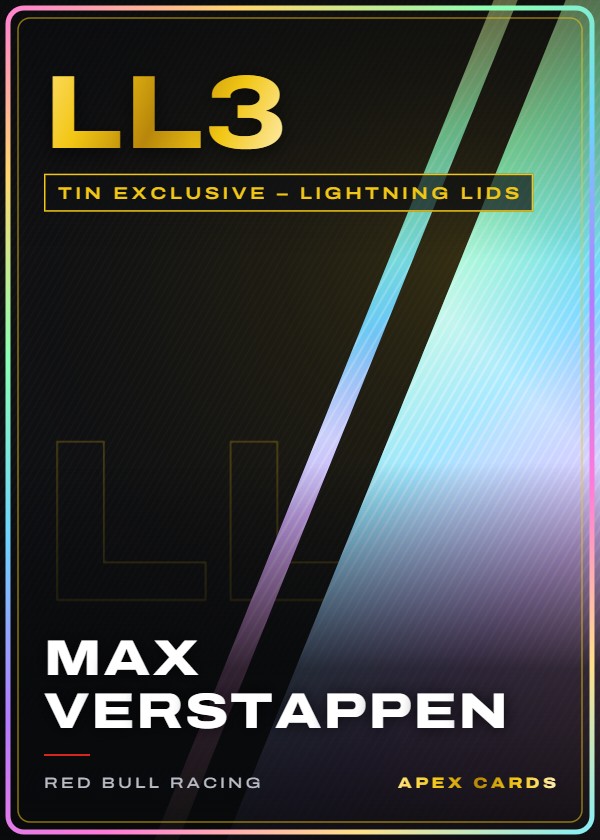 LL3 Max Verstappen — Tin Exclusive – Lightning Lids — F1 Turbo Attax 2025