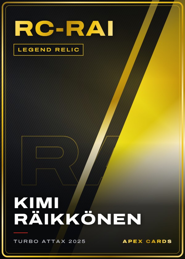 RC-RAI Kimi Räikkönen — Legend Relic — F1 Turbo Attax 2025