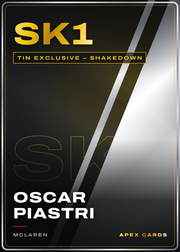 SK1 Oscar Piastri — Tin Exclusive – Shakedown — F1 Turbo Attax 2025