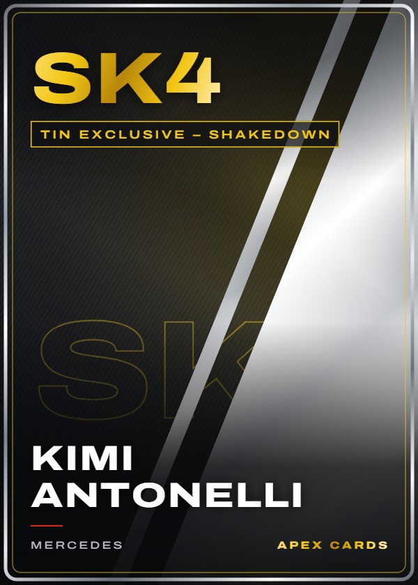 SK4 Kimi Antonelli — Tin Exclusive – Shakedown — F1 Turbo Attax 2025