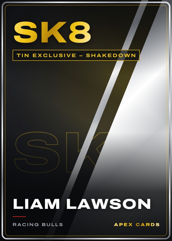 SK8 Liam Lawson — Tin Exclusive – Shakedown — F1 Turbo Attax 2025