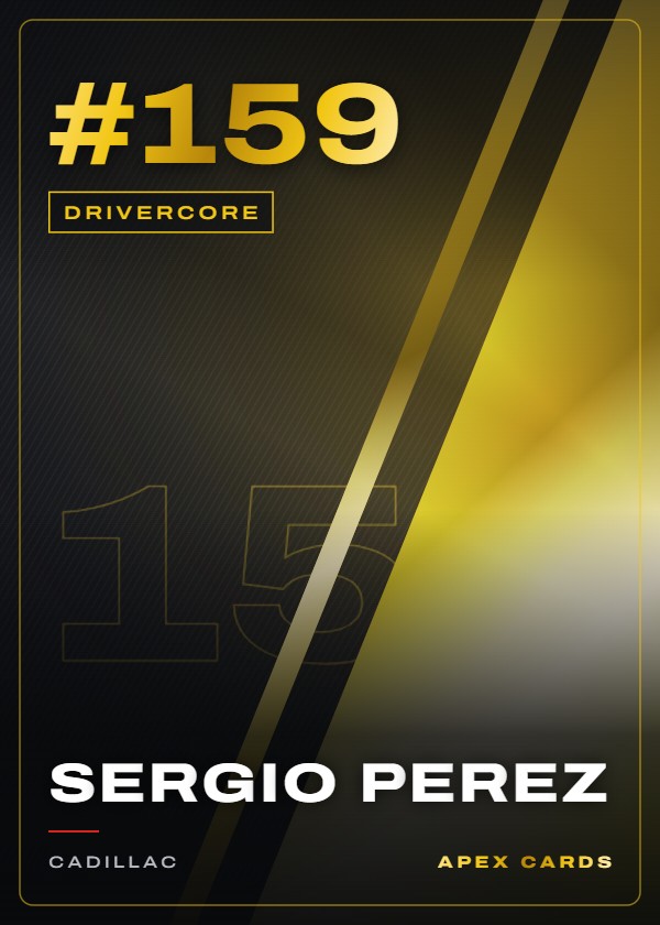 #159 Sergio Perez — DriverCore — F1 Turbo Attax 2026