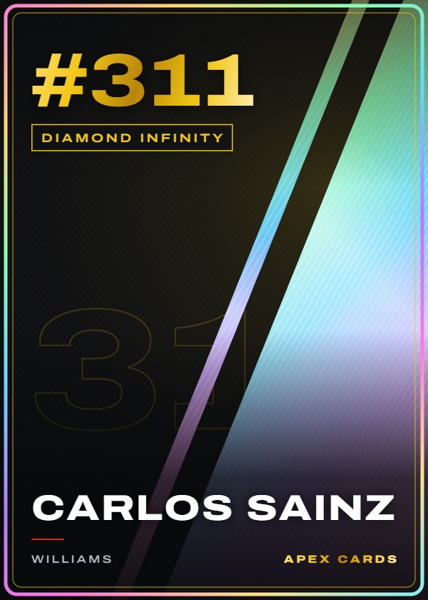 #311 Carlos Sainz — Diamond Infinity — F1 Turbo Attax 2026